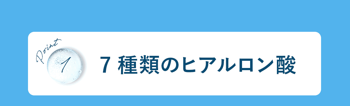 ポイント1:7種のヒアルロン酸
