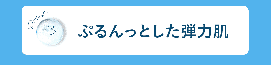 ポイント3:ぷるんっとした弾力肌