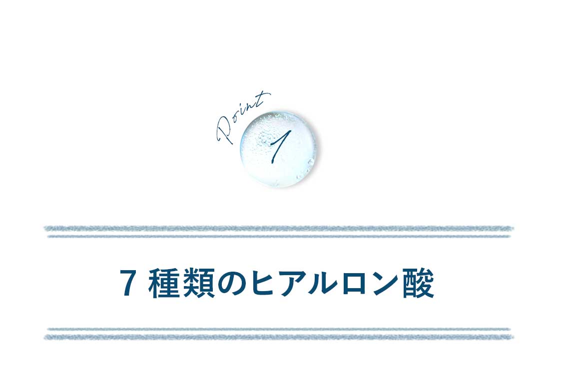 ポイント1:7種類のヒアルロン酸