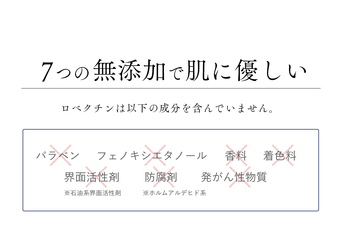 パラベン、フェノキシエタノールなど気になる7つを無添加で肌に優しい